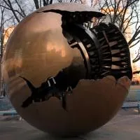 Шар пустотелый медь (198301) монтаж - сфера арт-объект ø 1000 мм. пустотелая  в Карабаше