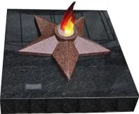 Звезда из красного гранита имитация пламени в Карабаше (518453)