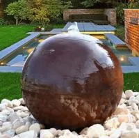 Сфера КОРТЕН - ШАР ФОНТАН 3D (518902) ∅ 850 мм. Карабаш